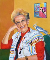 Lady with a Cockatiel