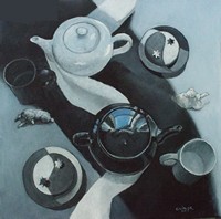 Zen Tea with Poodles and Yin-Yang Cookies