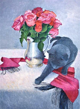 Miss Puss and the Roses