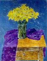 Daffodils with a Purple Drape