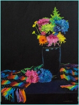 Flowers with a Peruvian Scarf