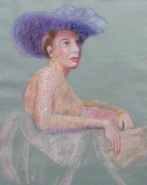 Lady Wearing a Purple Hat