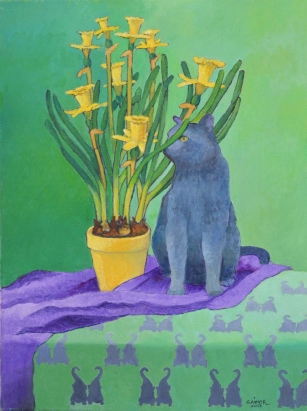 Miss Puss and the Daffodils