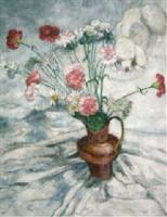 Carnations and Poodle